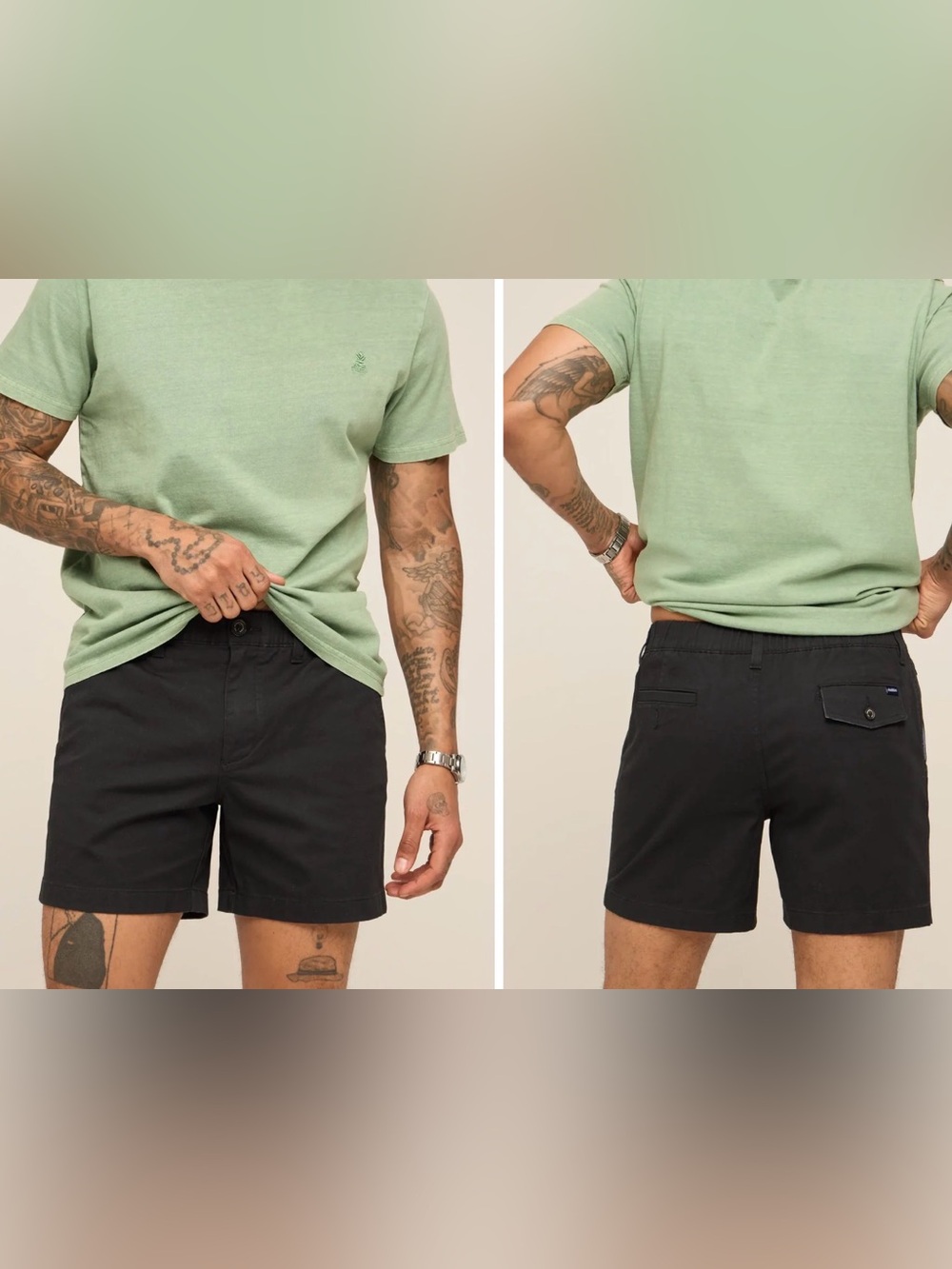 Chubbies The Shadowstorms Original Stretch Short Black Cotton